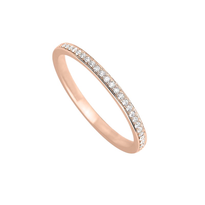 Bague Femme - Or 18 Carats - Diamant 0,13 Carats