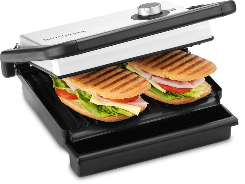 Trisa Panini-Grill Gourmet 1200 W Panini-Grill Gourmet, Silber