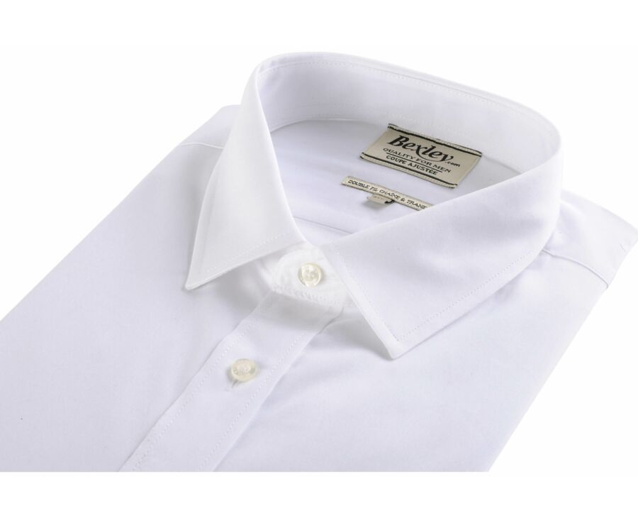 Chemise blanche coton popeline - Col français - LOUIS