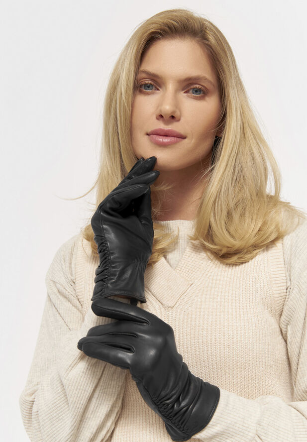 MJM MJM Glove Connie W Leather Black Black