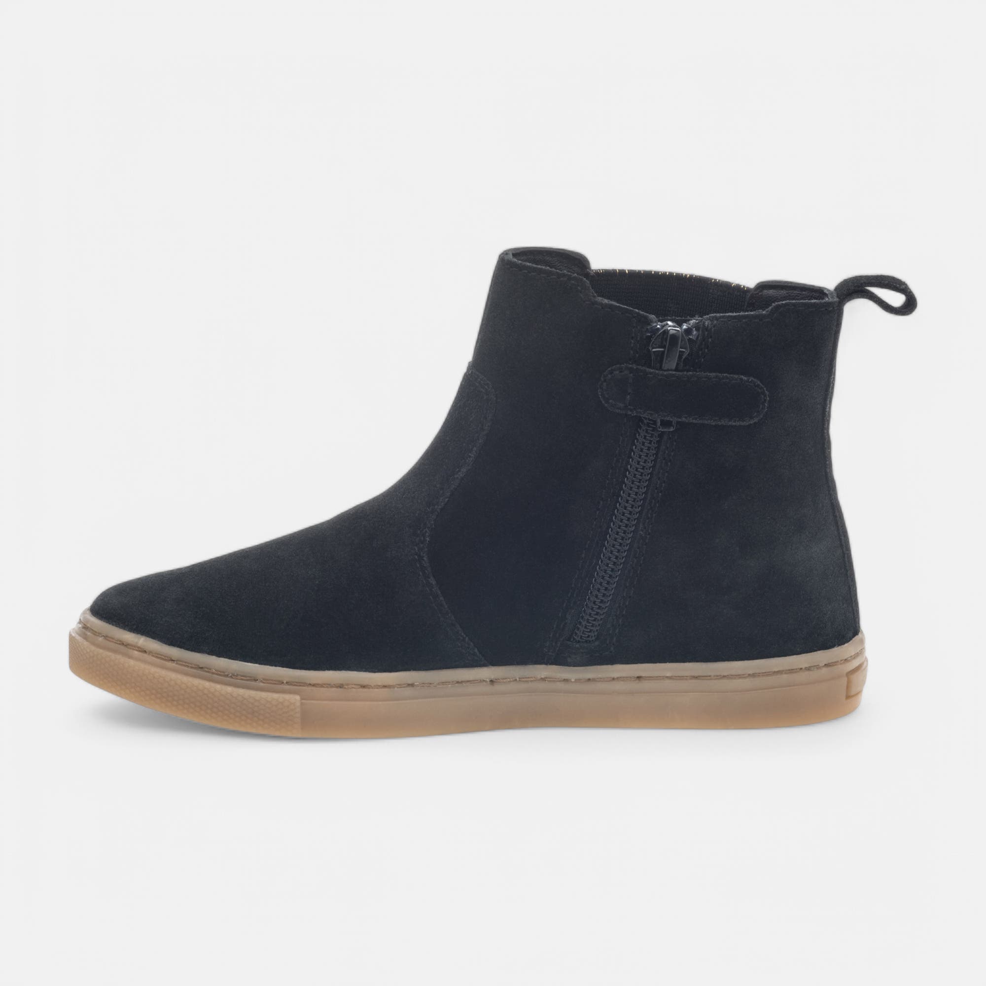 Bottines Fille en cuir noir