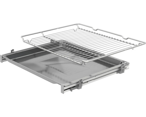 Bosch ovenset met glaskeramische kookplaat en roestvrijstalen frame HND611LS61, bruikbaar volume 71 l