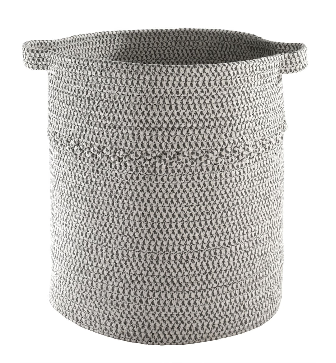 casaNOVA Aufbewahrungskorb MITTERNACHT 31 cm grau /weiß