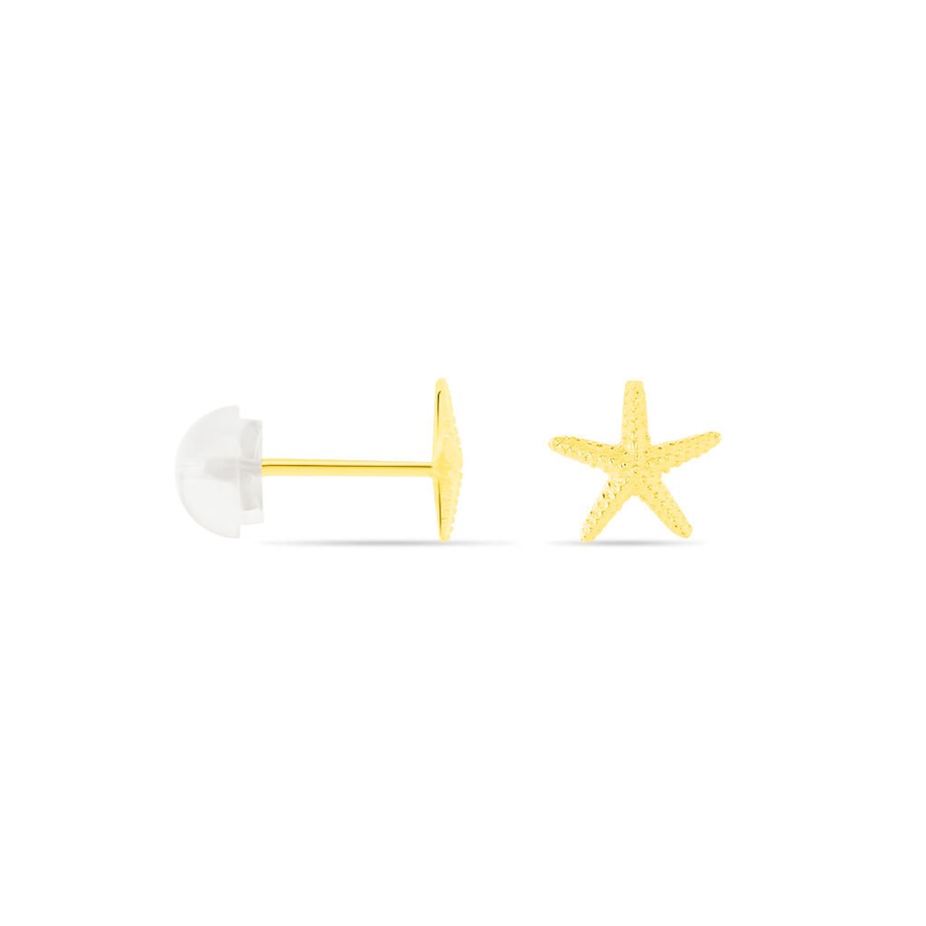Boucles D'oreilles Or Jaune Aenor Puces