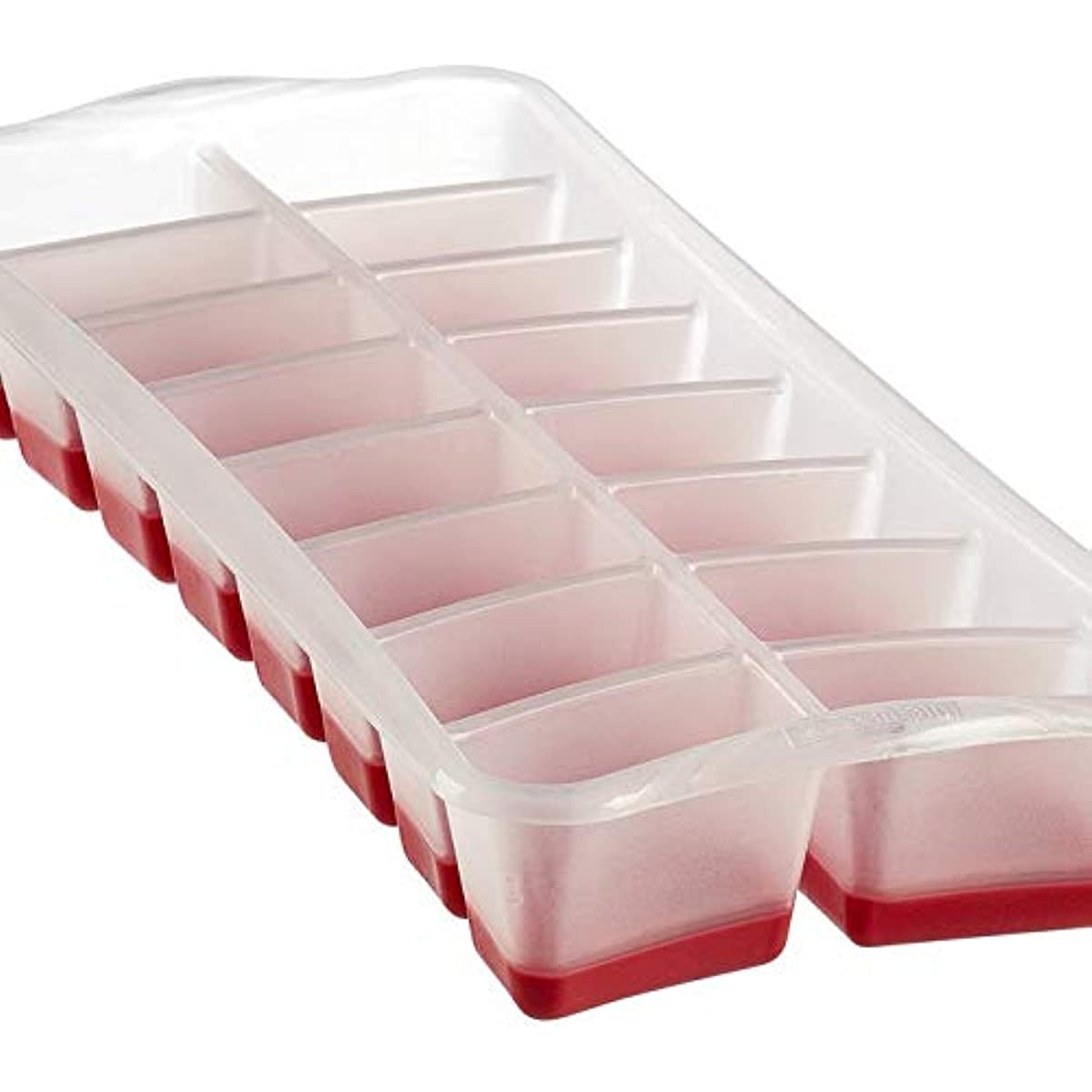 Forma de Gelo Flex&iacute;vel Pl&aacute;stica, Polipropileno e Elast&ocirc;mero TPE, Vermelho, Sanremo