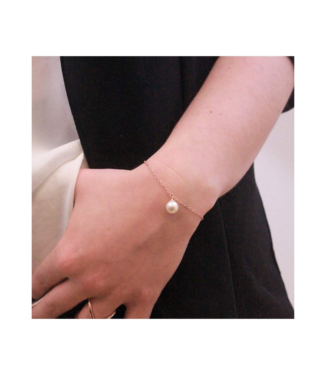 Bracelet Crystal Pearl - Or Rosé et Cristal