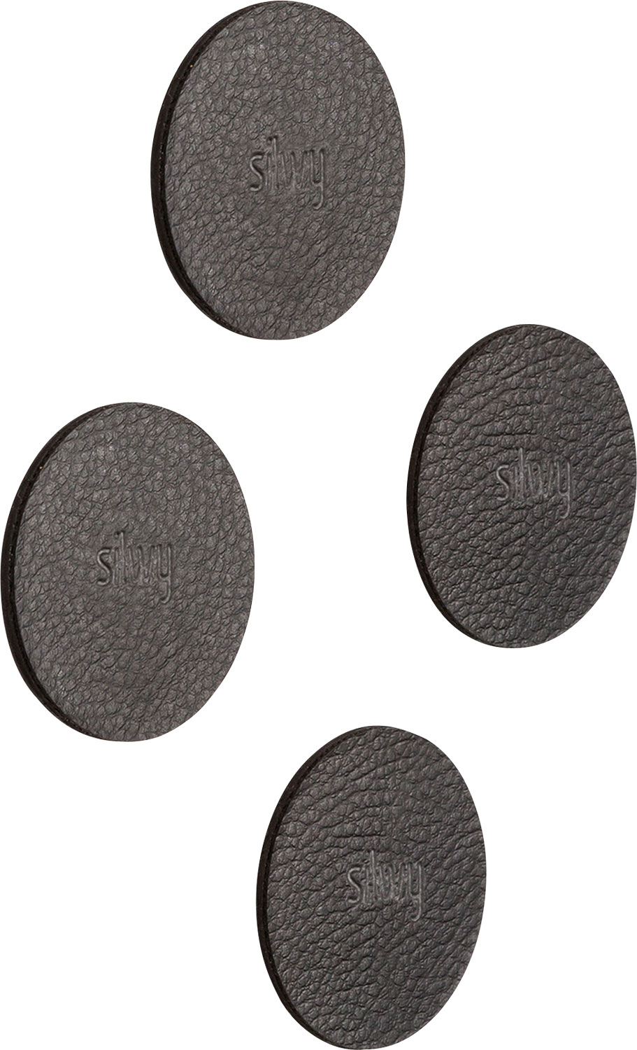silwy® Magnet-Pads 6,5 cm 4er Set schwarz