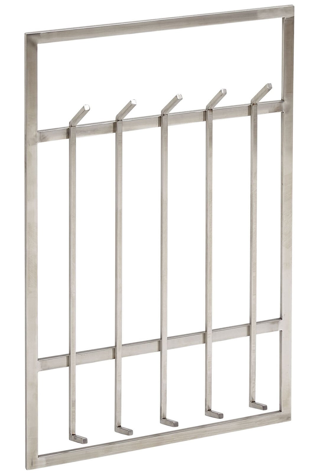 Garderobe 60 x 100 cm silberfarbig