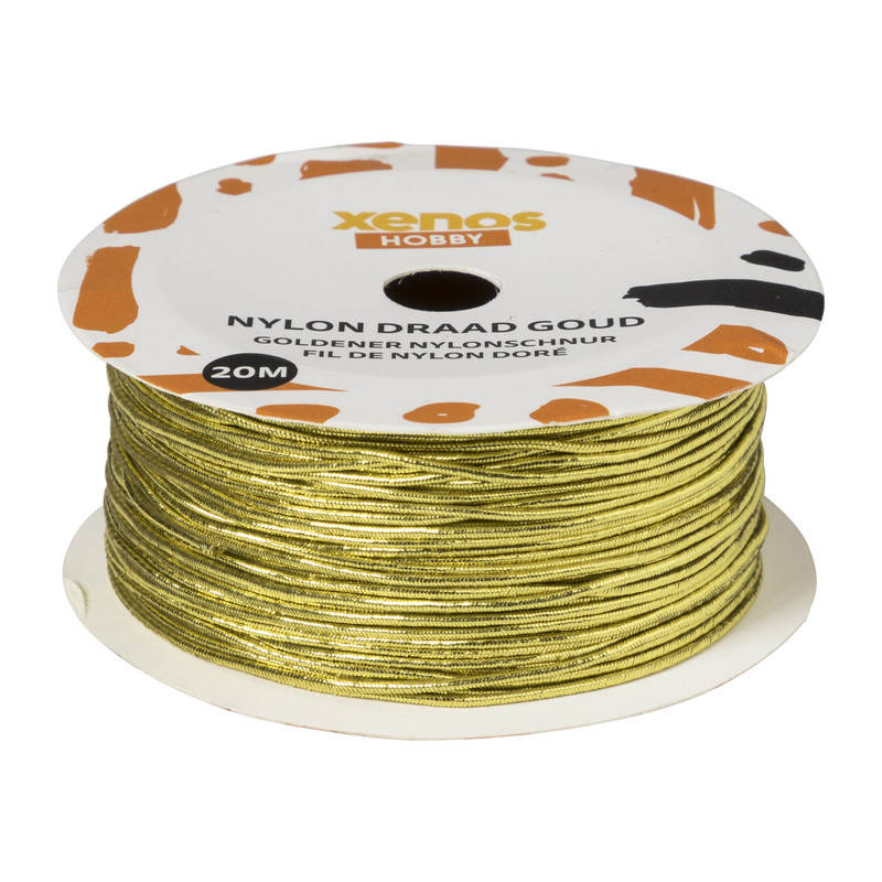 Nylon draad goudkleurig - ø0.1x200 cm