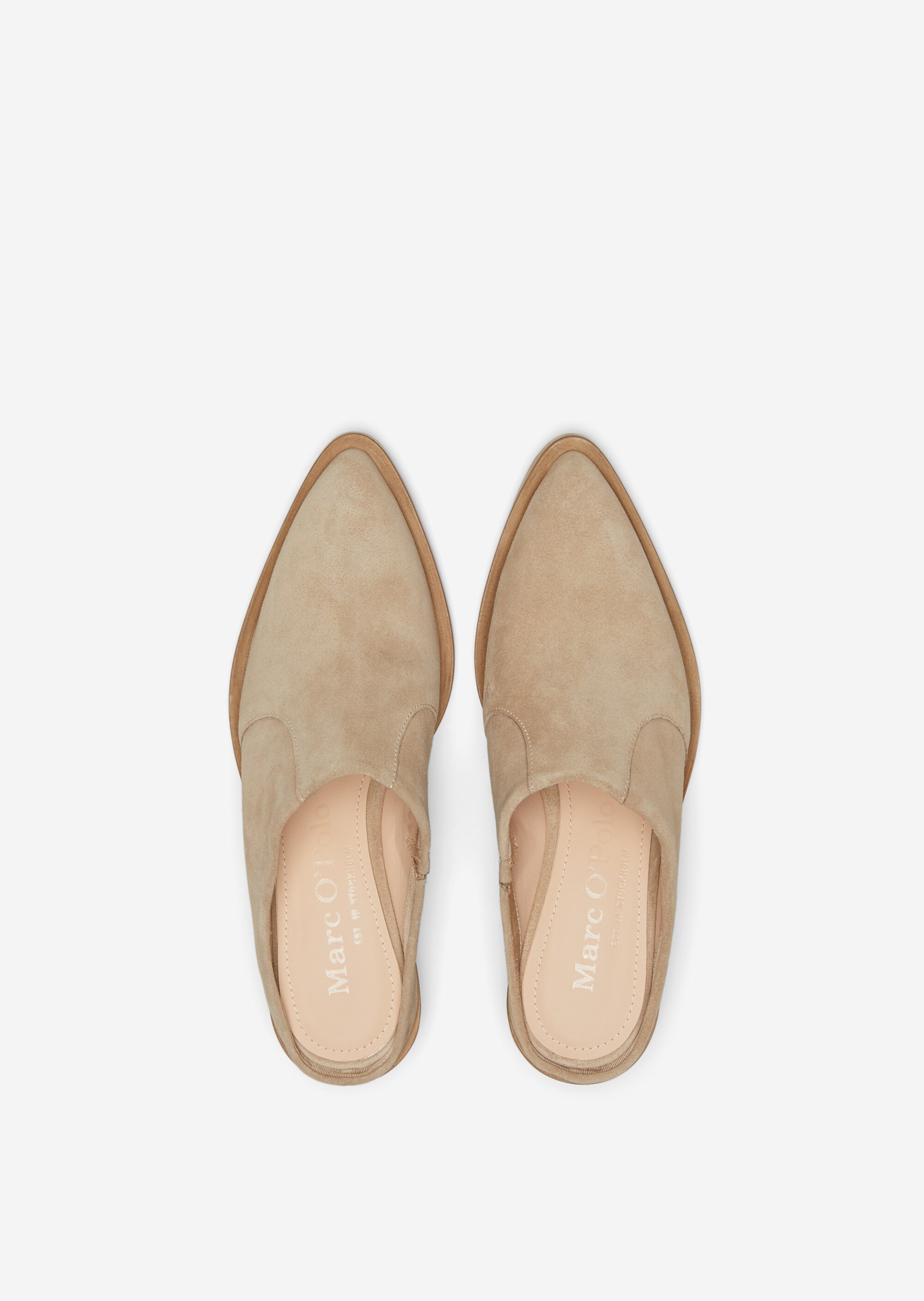 Mule aus Velours-Rindleder