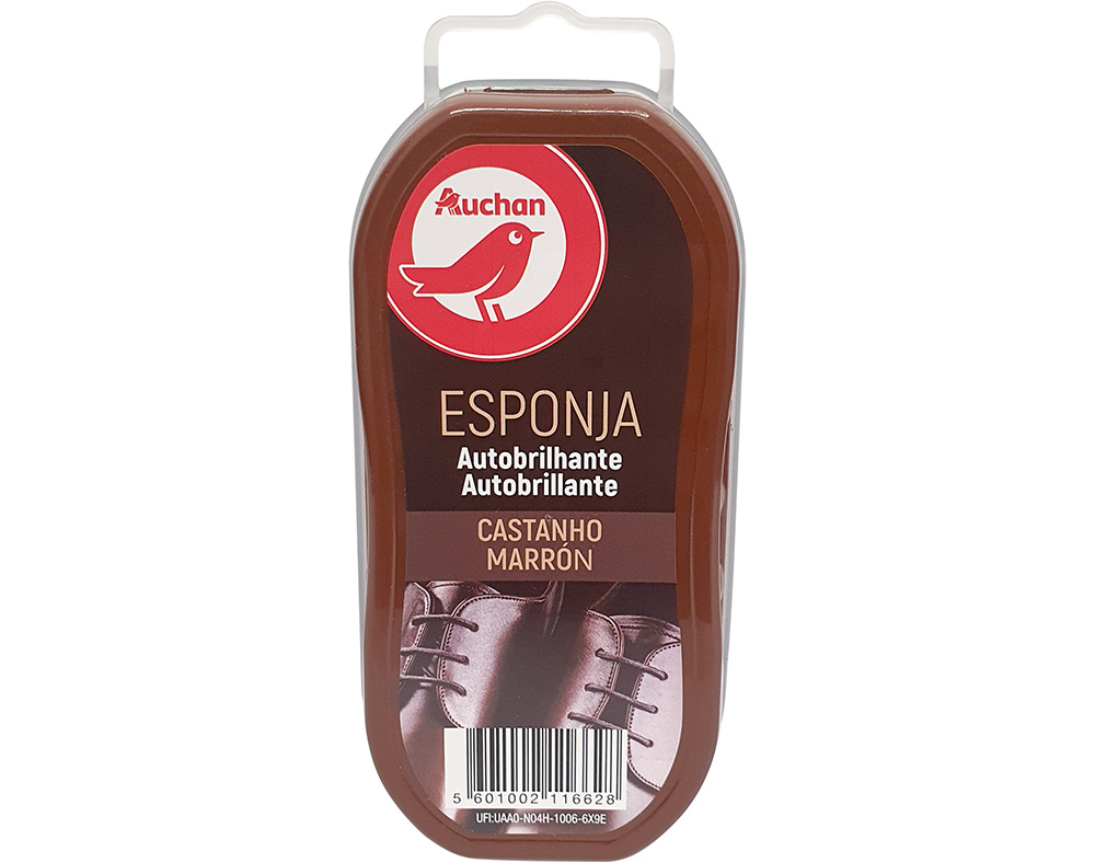 ESPONJA CALÇADO AUCHAN AUTOBRILHANTE CASTANHO UN