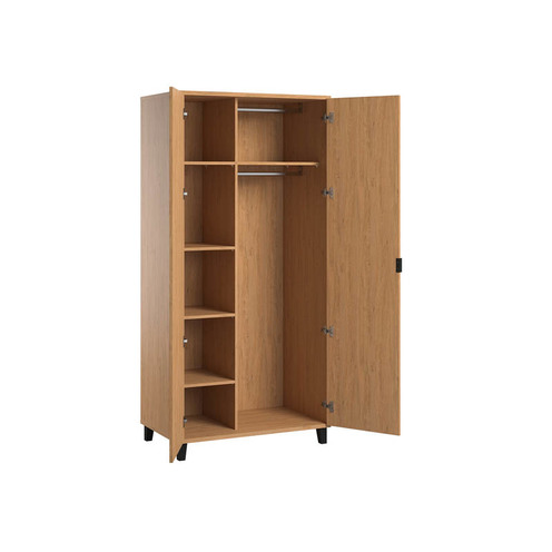Chambre TRIO lit 70x140 commode armoire SIMPLE Bois - VOX
