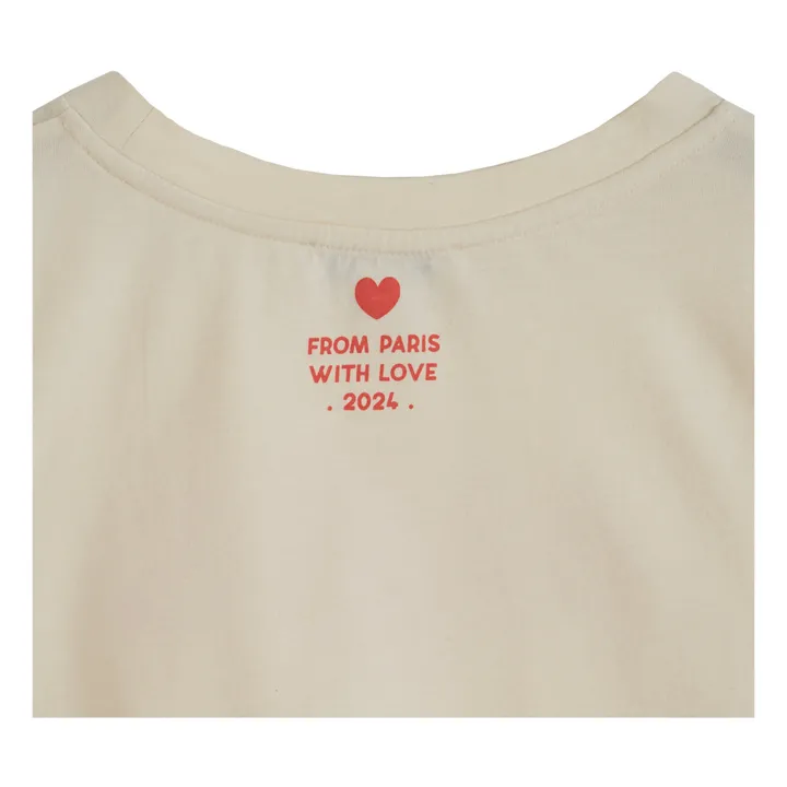 Emile et Ida T-shirt Paris with Love | Ecru