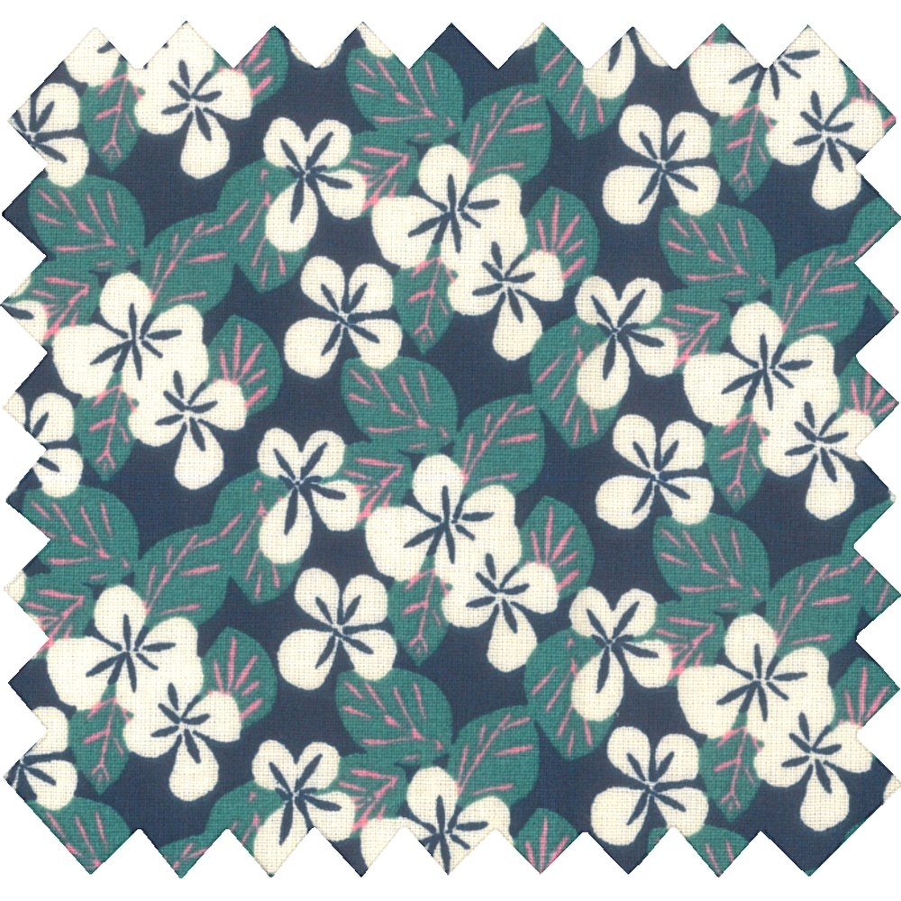 Coupon Tissu 1 M Fleurs Nocturne Ex1078
