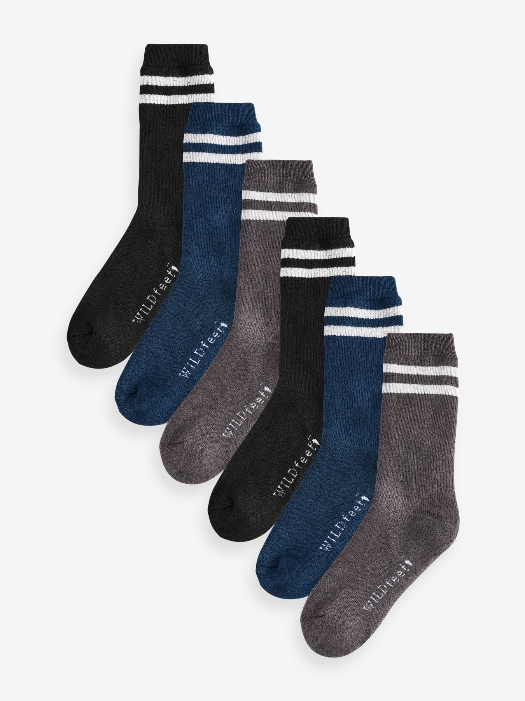 Wild Feet Thermal Boot Socks 6 Pack