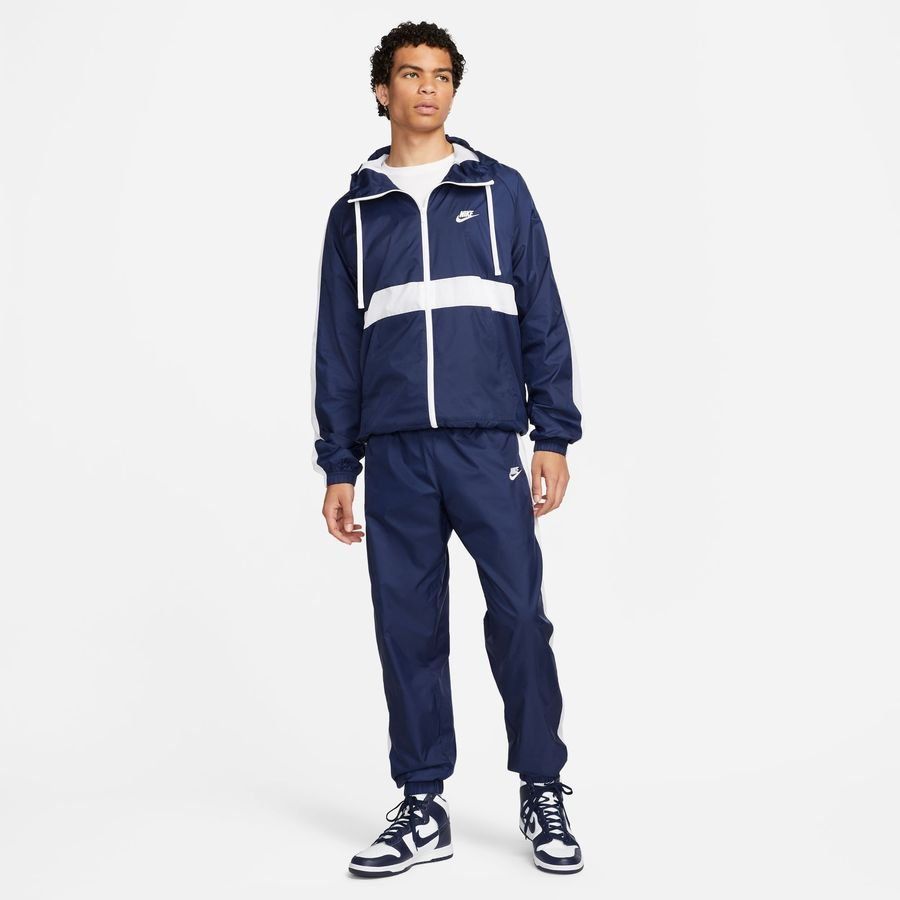 Nike Survêtement NSW Club Woven - Bleu Marine/Blanc