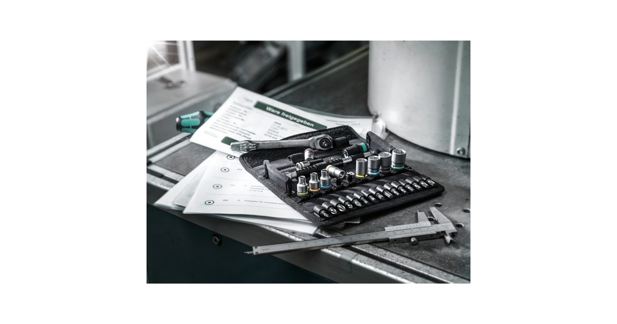 Wera8100 SA 8 Zyklop Metal-ratelset, omschakelpal 1/4