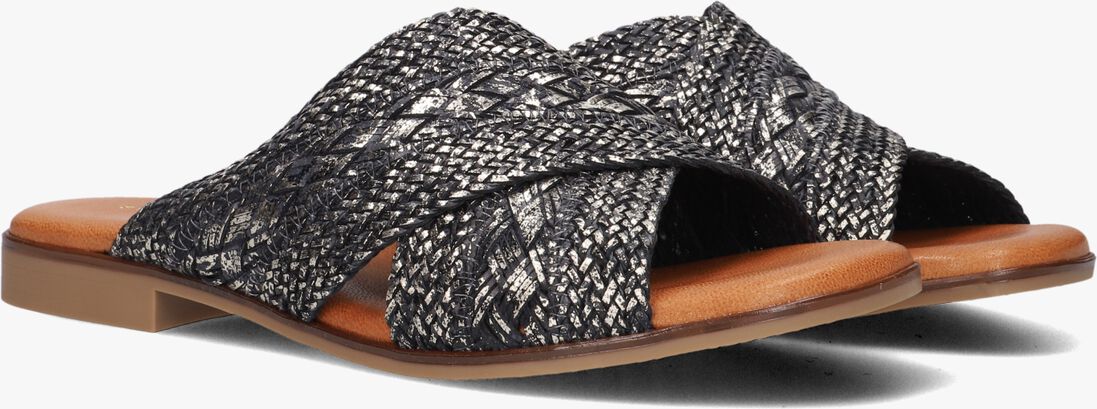zwarte stefano lauran slippers s3107