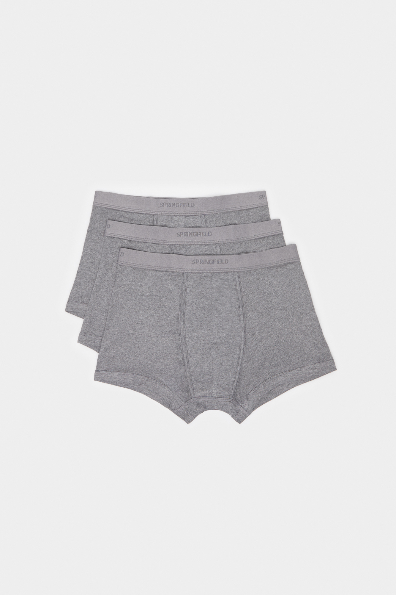 Pacote com 3 cuecas boxer básicas de algodão