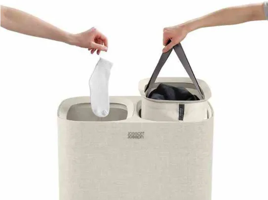 Joseph Joseph Joseph Joseph Joseph JJ-Bag til dobbelt vaskemaskine 90 l. Tota ecru