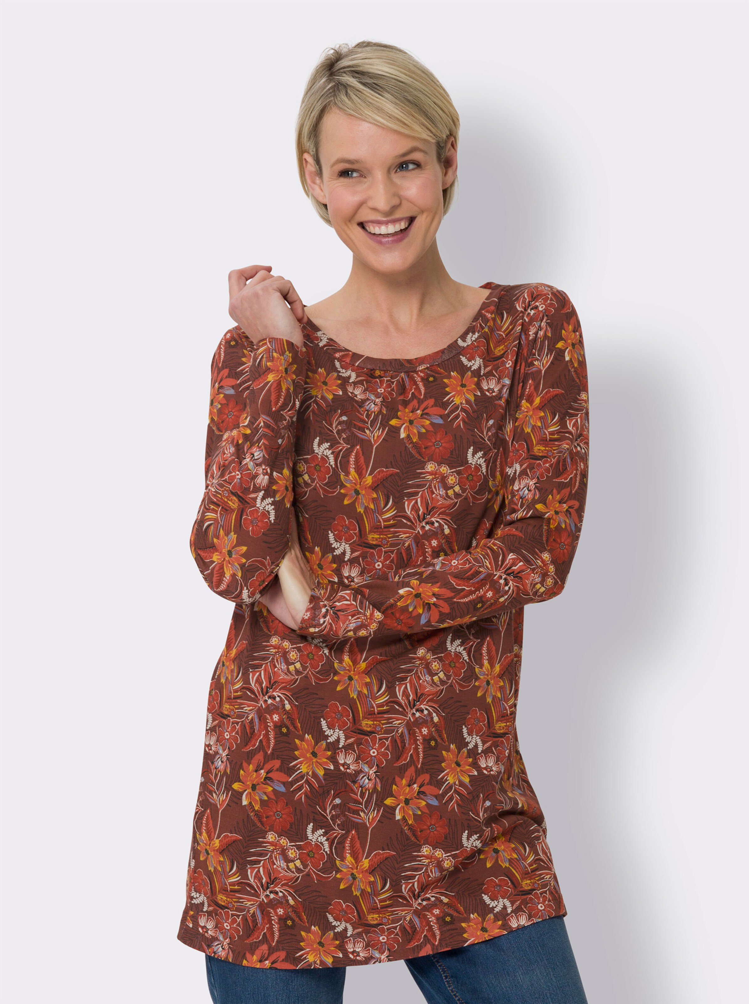 Longshirt aus reiner Viskose