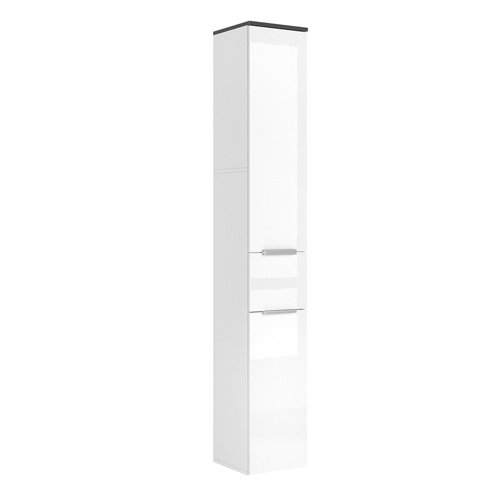 VICCO Badhochschrank OTIS Weiß - Badezimmerschrank Hochschrank Regal Badregal Bad