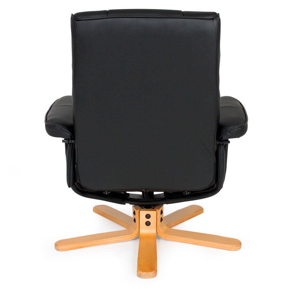 tectake® Fernsehsessel, mit Hocker, 360° drehbar, Belastbarkeit 120 kg