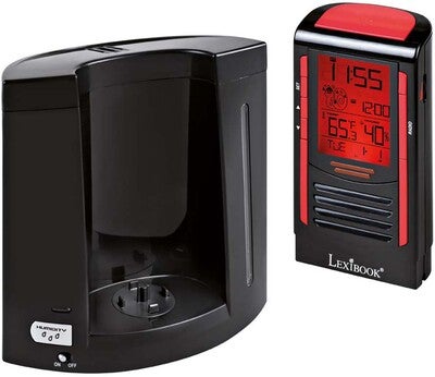 Lexibook Humidifier Vekkeklokke, Black/Red