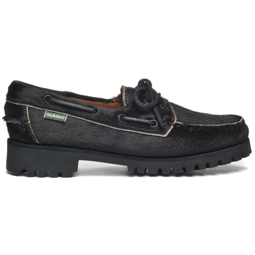 RANGER RAW TOTAL BLACK-Mocassin semelle crantée pour femme
