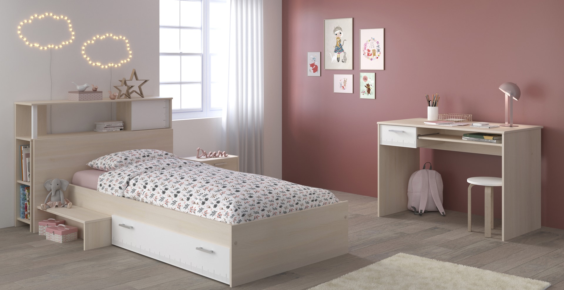 Parisot Kinderzimmer CHARLY 11 braun/weiß 4-teilig