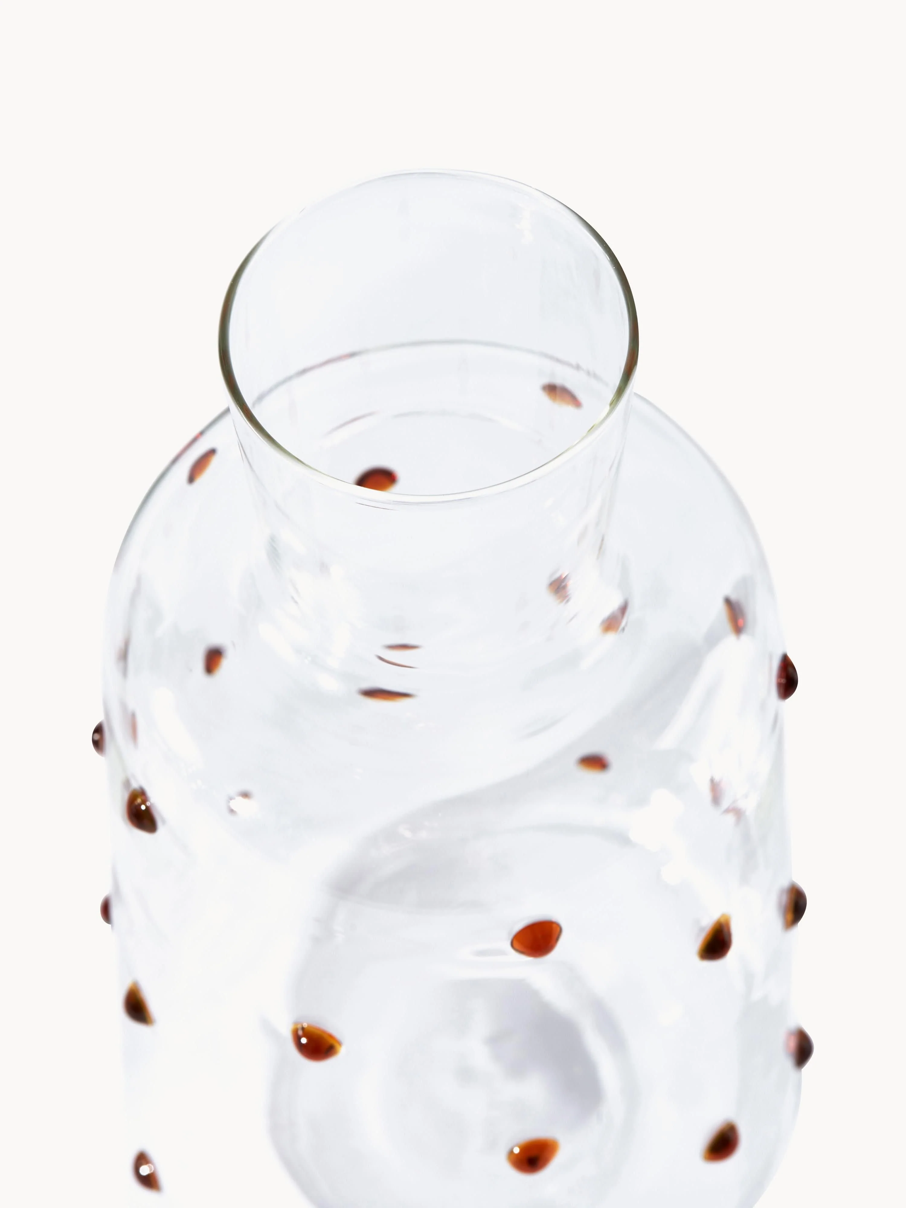 Mondgeblazen karaf Nob van borosilicaatglas, 2 L