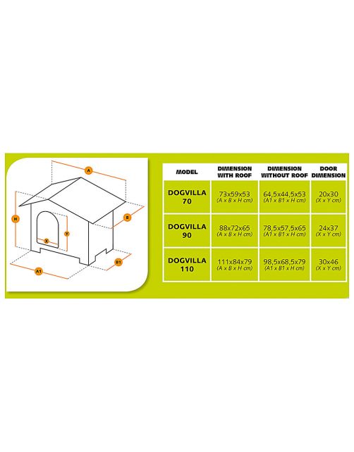 Ferplast Dogvilla Grijs&Bruin - Hondenhok