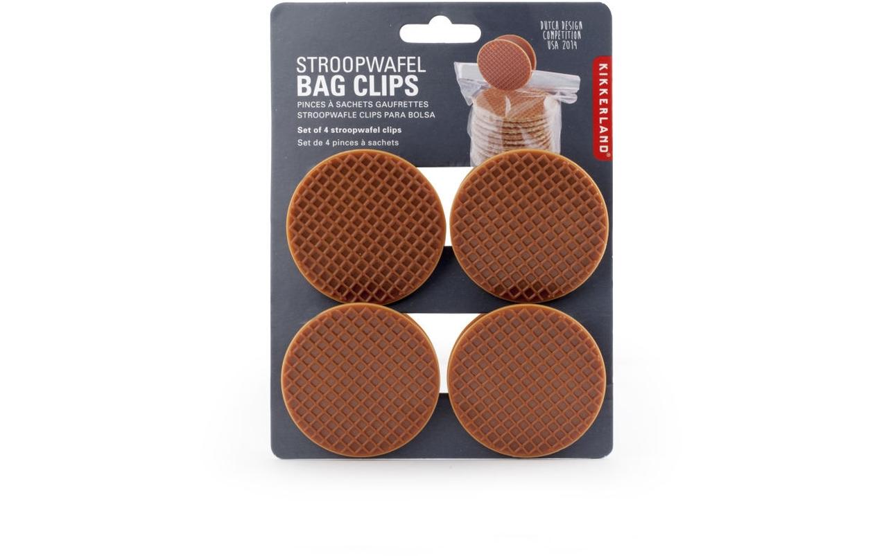 Verschlussclip Waffel 6 Stück, DunkelbraunVerschlussklemmen-Set für Nahrungsmitteltüten