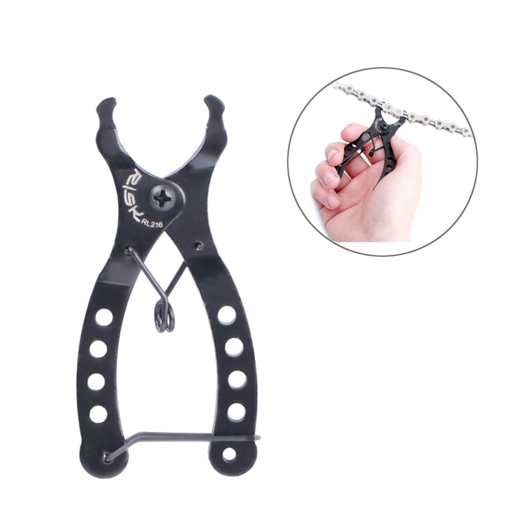 2in1 Fahrrad Velo Werkzeug Reparatur Kit Rad Ketten-Spannzange Kettenverschluss - Schwarz