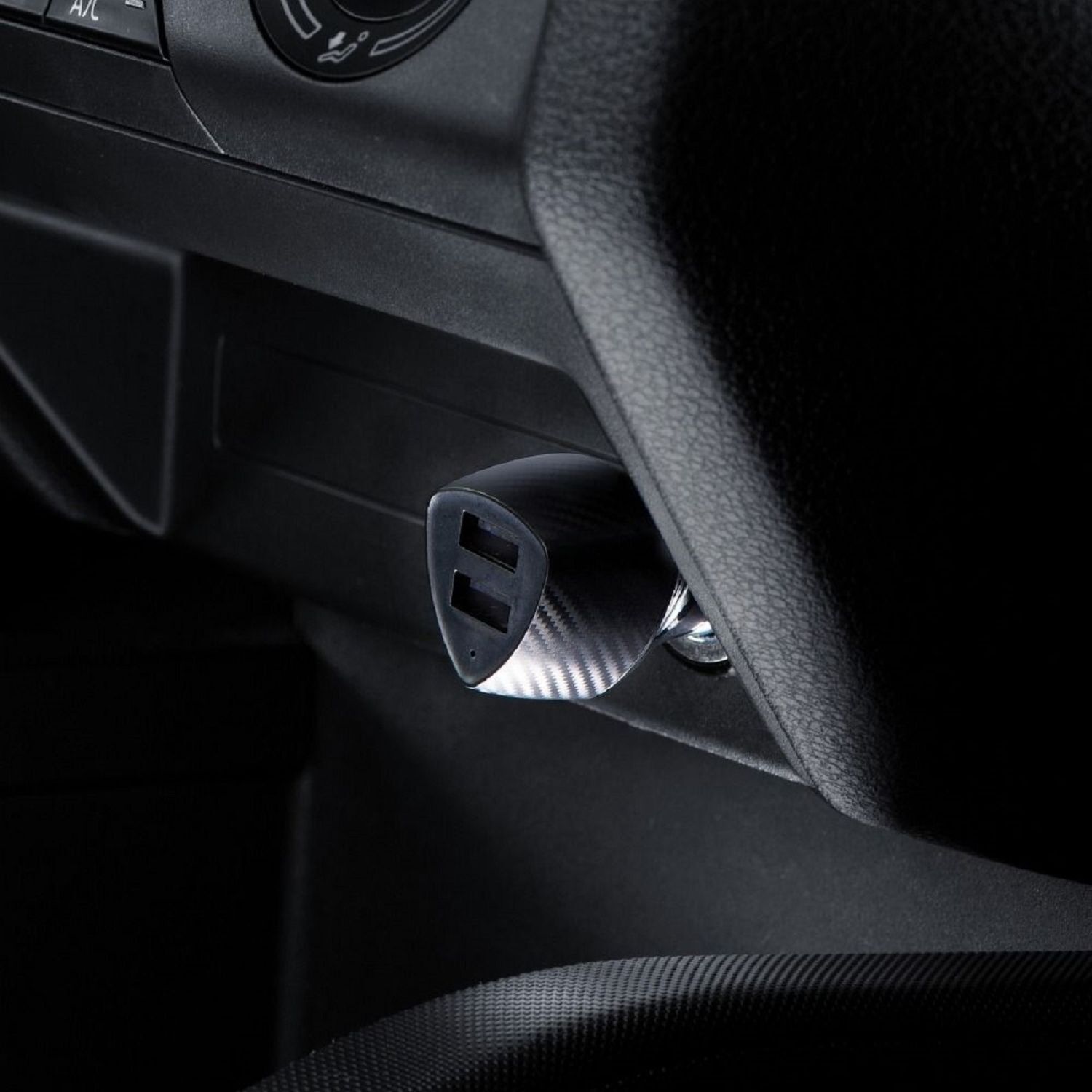 KFZ-Ladegerät Autoladegerät CARBON 2xUSB 17W CC50-2A 17W