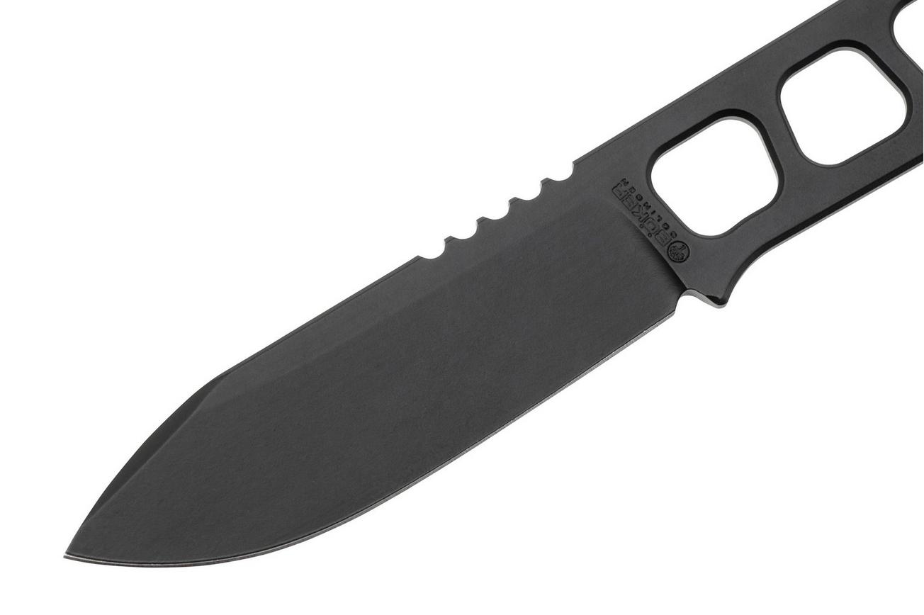 Boker Manufaktur BFF Packlite Allblack 120752, vaststaand mes, Lucas Burnley design