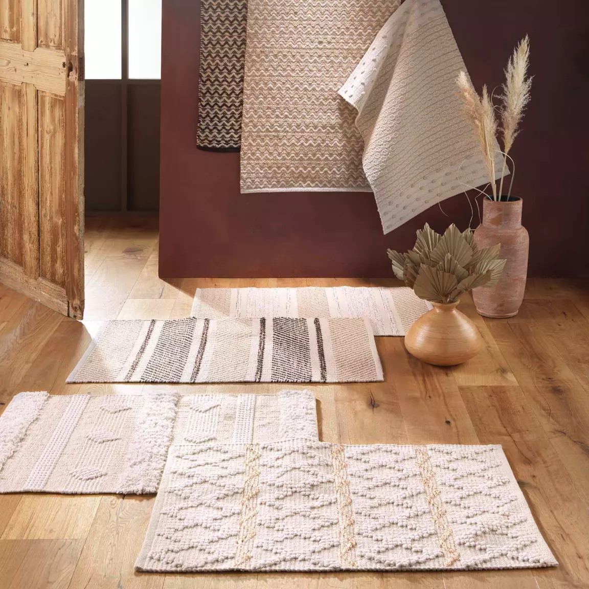Tapis de salon coton (60 x 90 cm) Belem Ecru