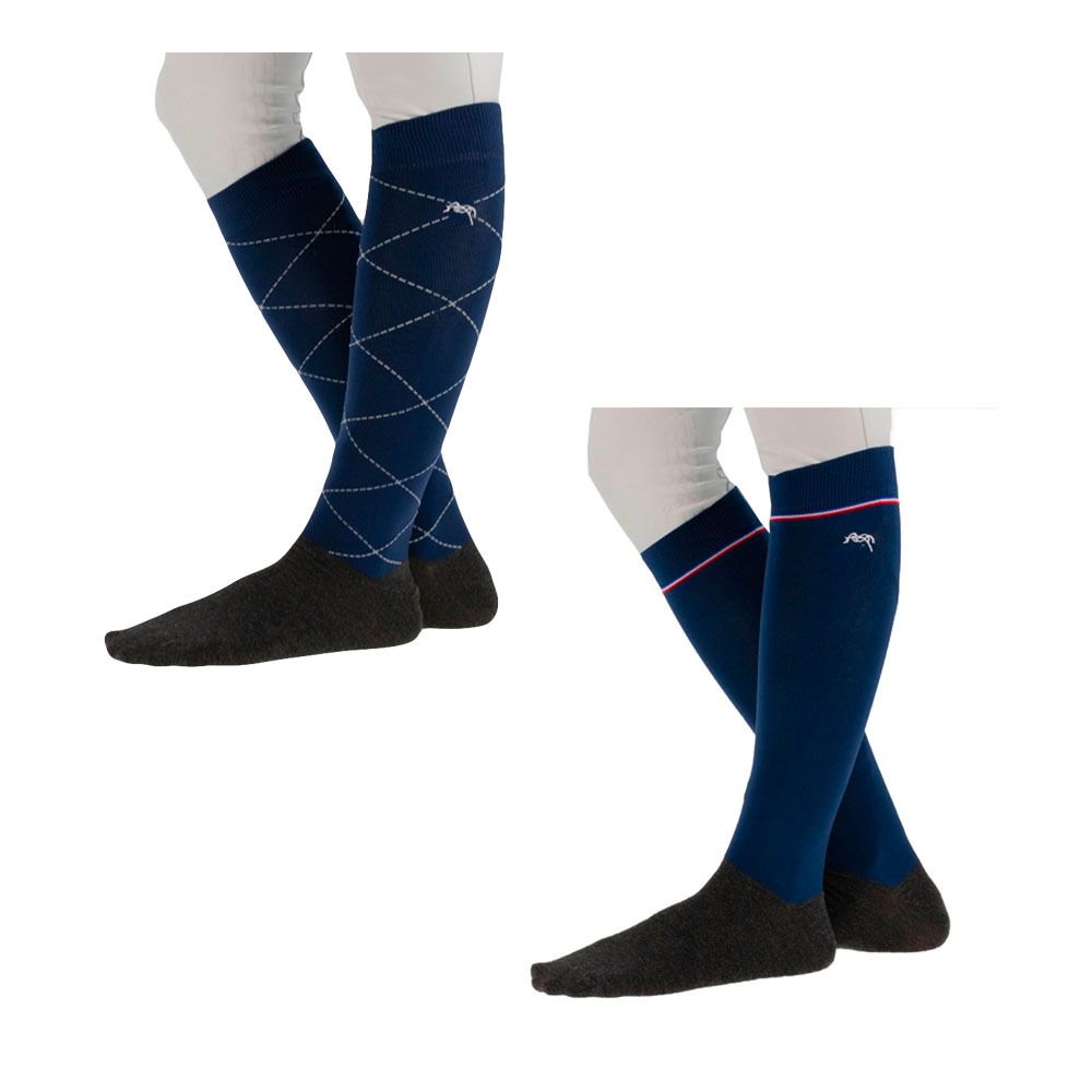 Pénélope LUXE - Chaussettes Femme marine