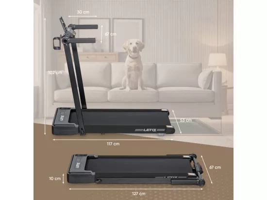 Tapis de course Pliable Pro - 12 KM/H- 1500W -12 programmes