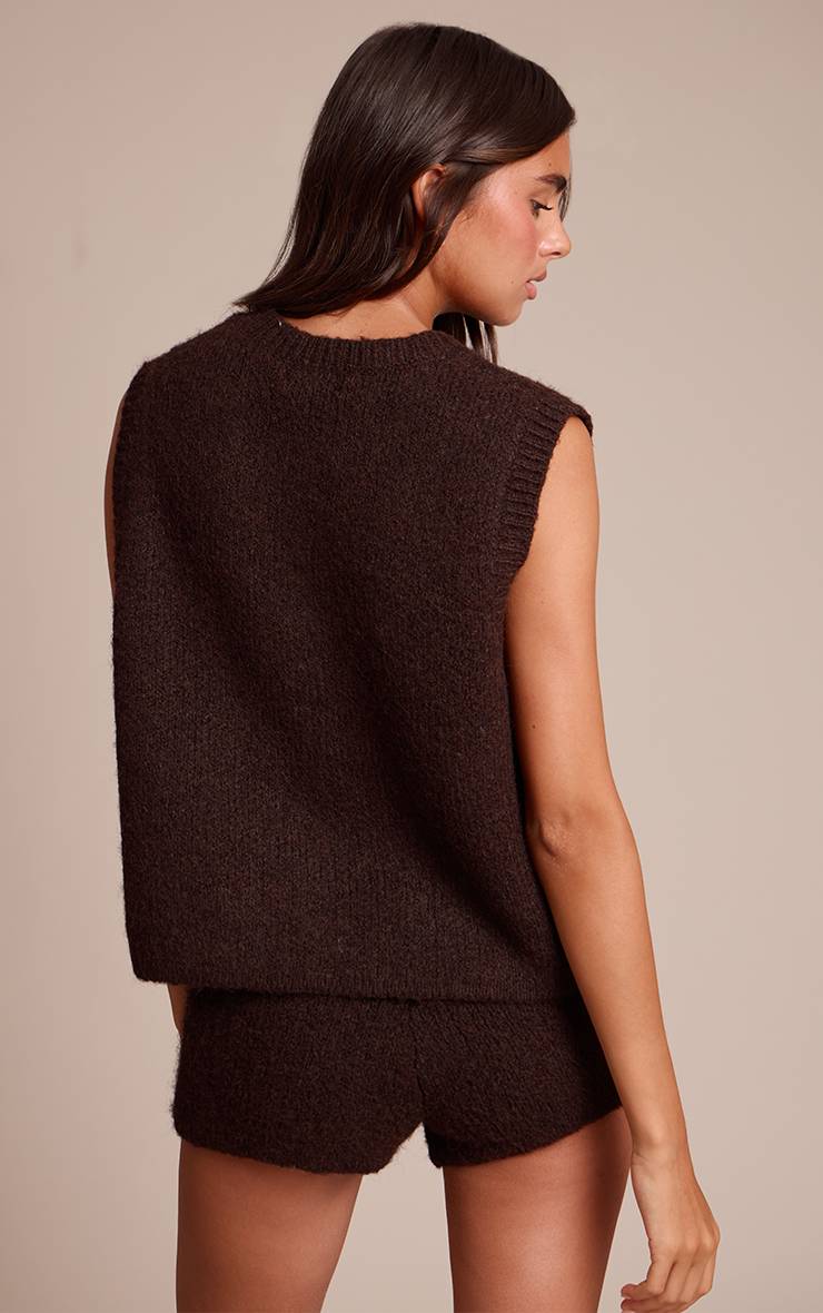 Chocolat Gilet En Maille Brossée