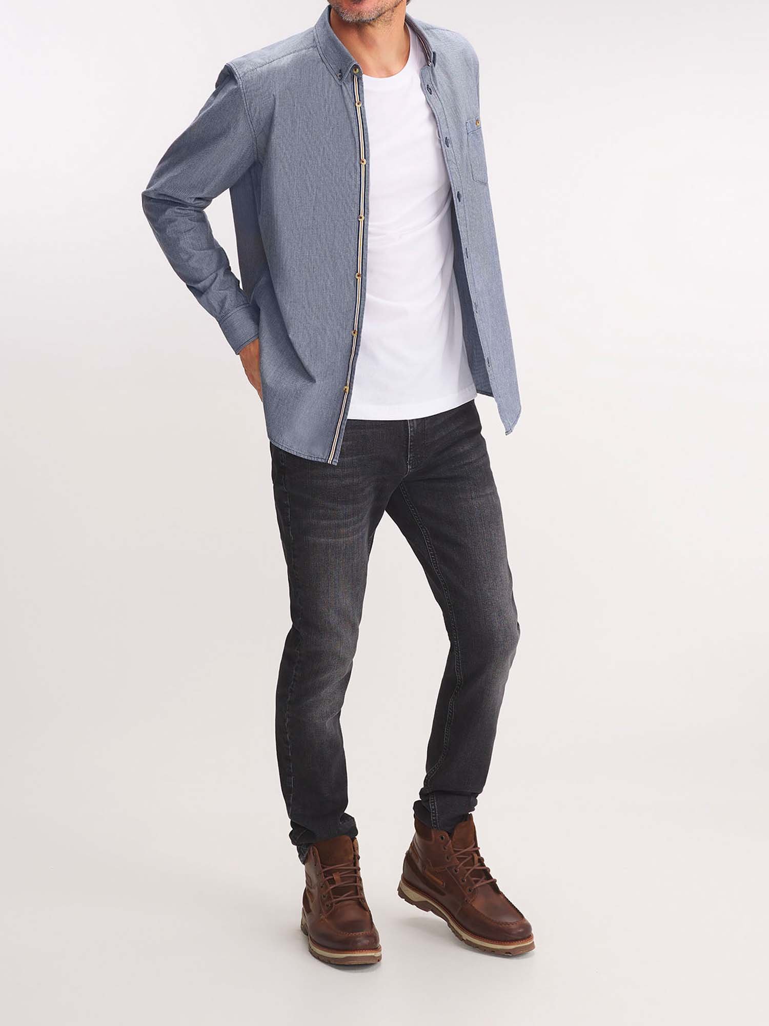 Chemise Homme Manches Longues Marine