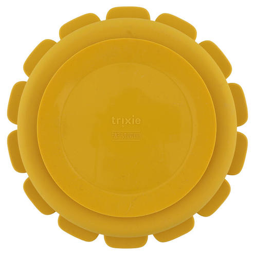Assiette avec ventouse en silicone et compartiments Mr. Lion - Jaune - TRIXIE