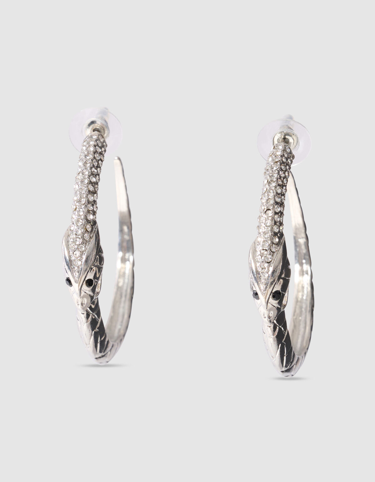 Snake Hoop Oorbellen Zilver