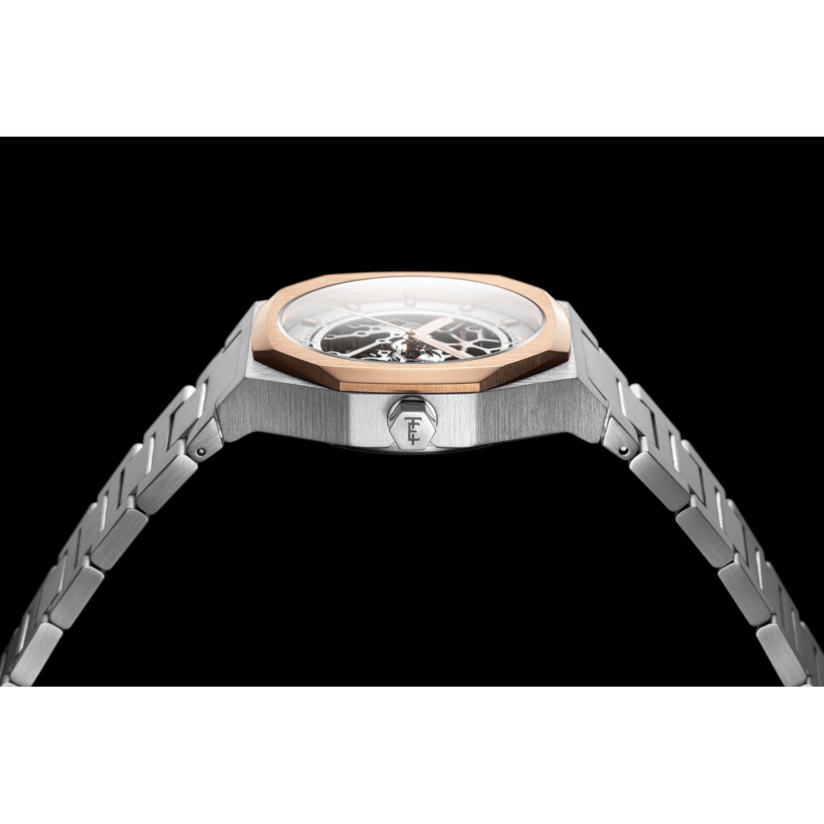 Montre automatique squelette en acier inoxydable DRAKE