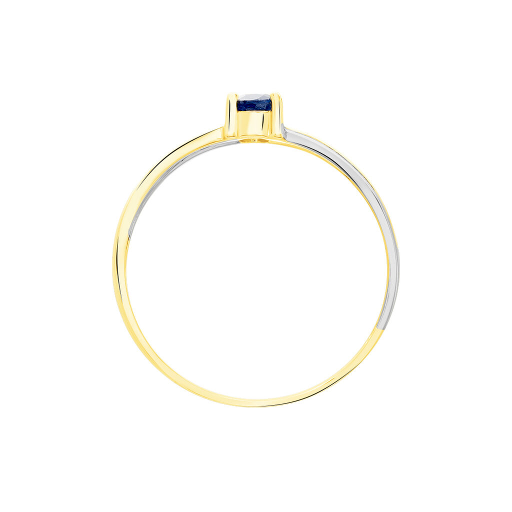 Bague Hannah Or Bicolore Saphir