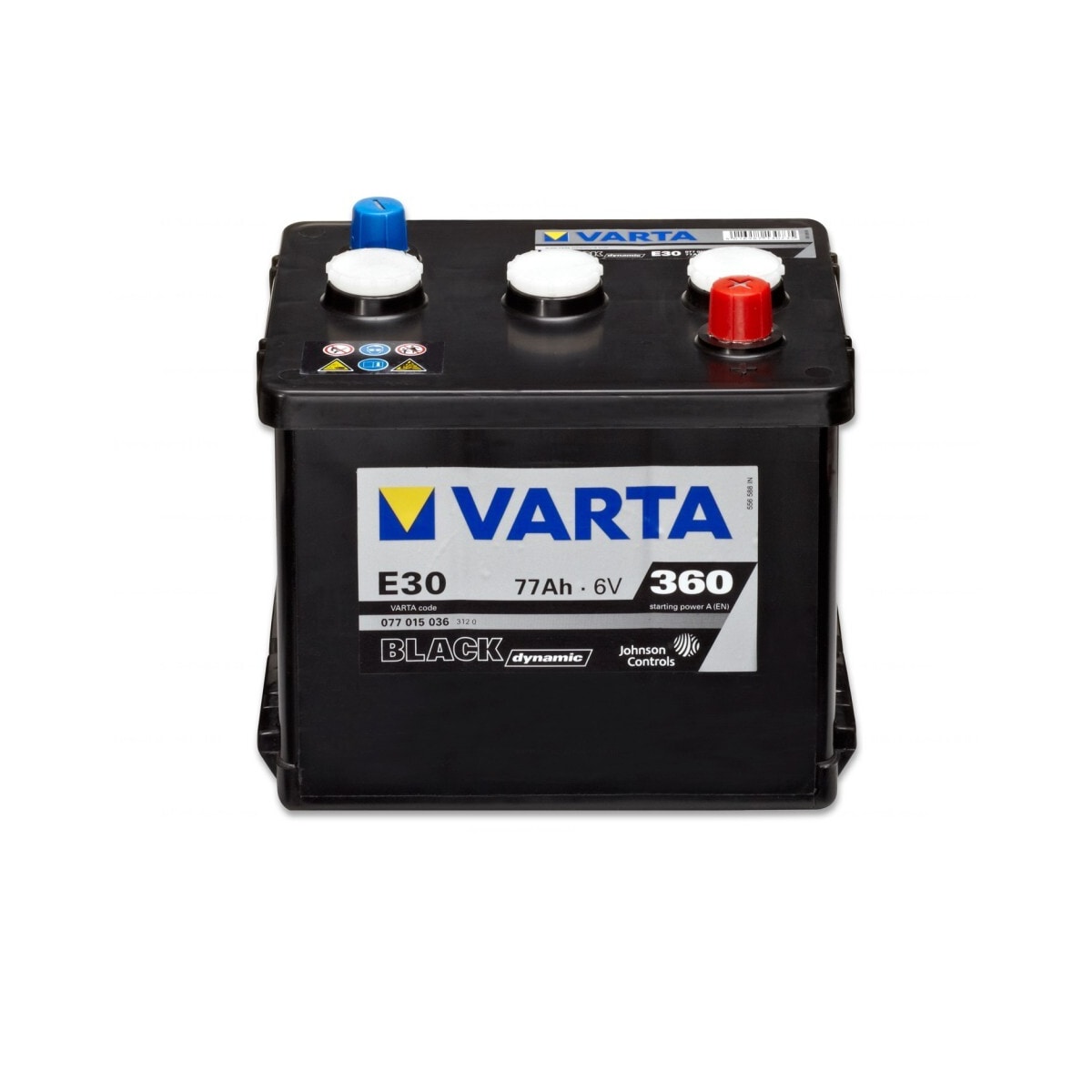 VARTA Promotive Black Batteri 6V 77AH 360CCA (216x170x191mm) +diagonalt E30