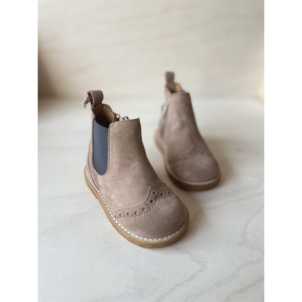 Angulus - Classic Chelsea Boot Sparkling Glitter - Mauve Grey
