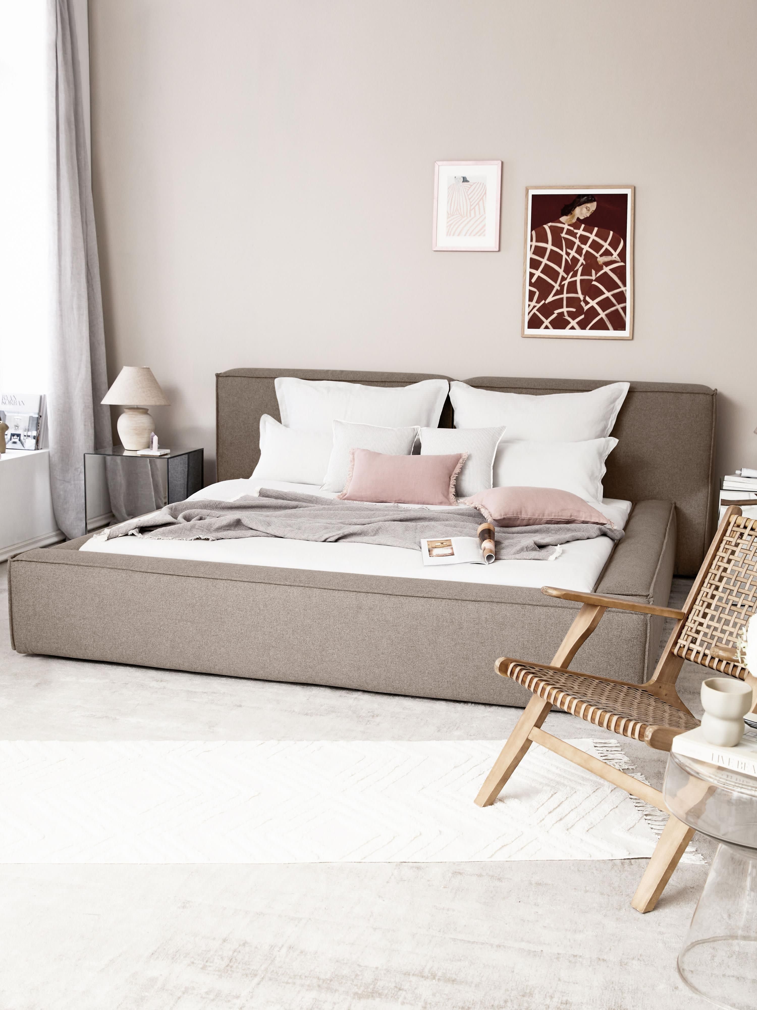 Gestoffeerd bed Lennon met opbergfunctie