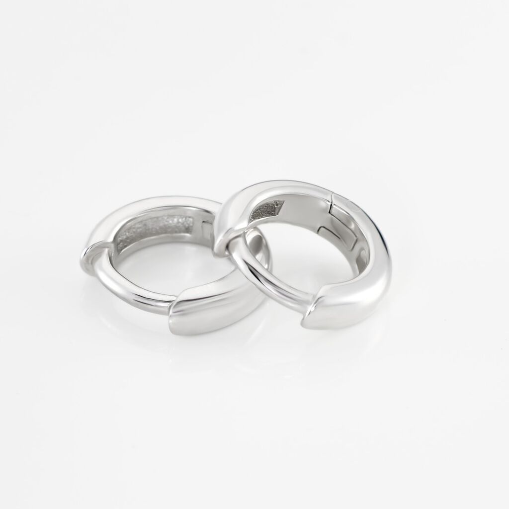 Créoles Argent Blanc Cokkie