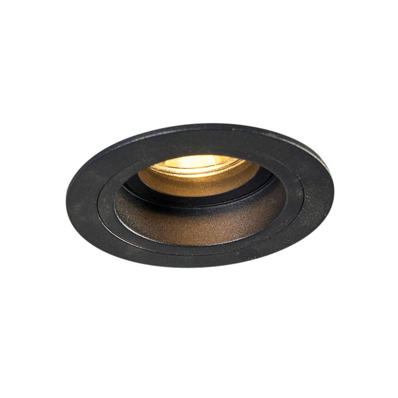 Moderne inbouwspot zwart 9,2 cm draai- en kantelbaar - Chuck